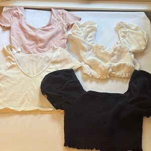 Stylish Women's Tops Set - Pink, White, Black xs by Aero, Aeropostale, altar'd